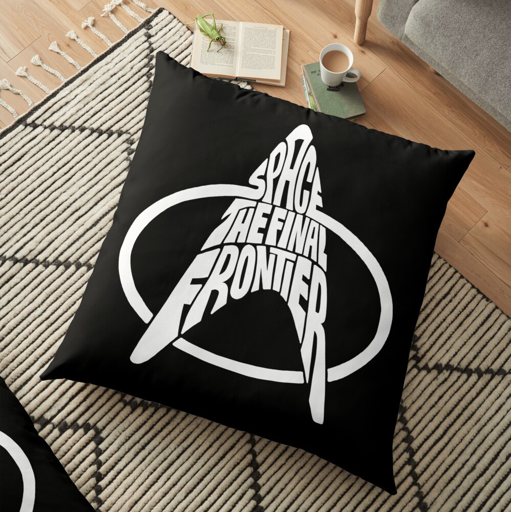 Star Trek Space The Final Frontier White Floor Pillow