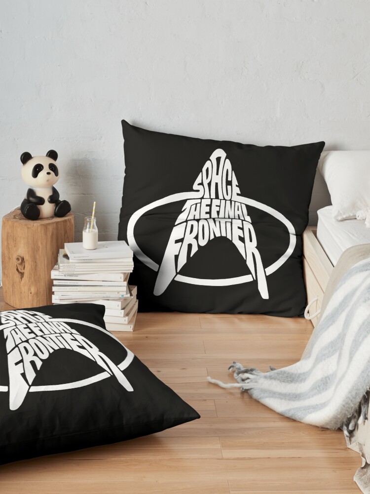 Alternate view of Star Trek Space The Final Frontier White Floor Pillow