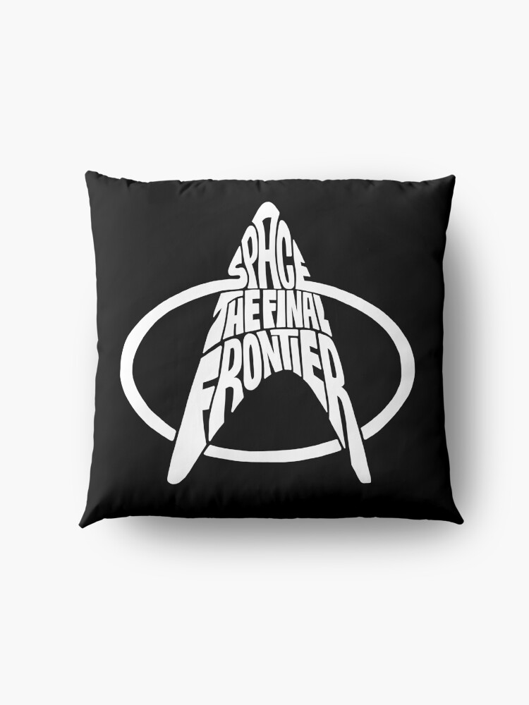 Alternate view of Star Trek Space The Final Frontier White Floor Pillow
