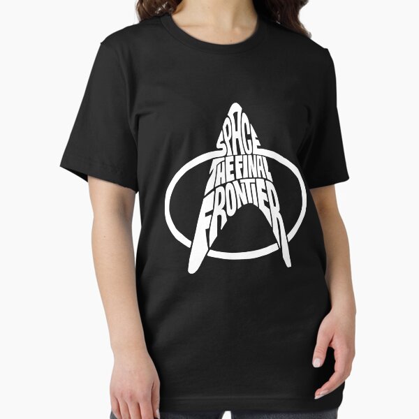 Vista previa del artículo con la obra «Star Trek Space The Final Frontier White», diseñado y vendido por seaning.