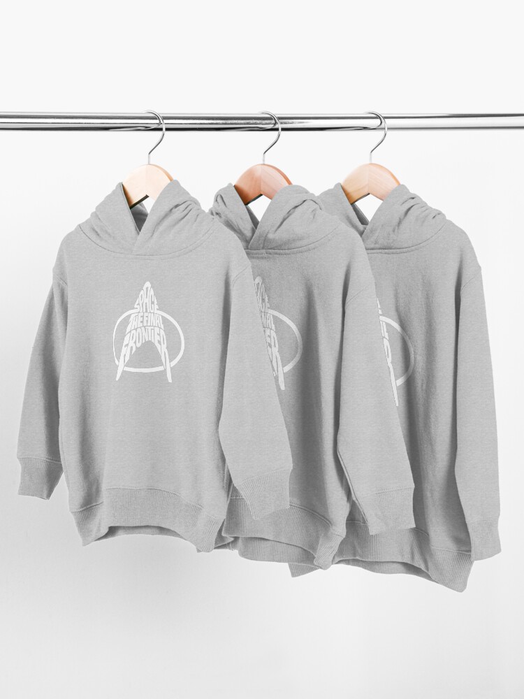 Alternate view of Star Trek Space The Final Frontier White Toddler Pullover Hoodie