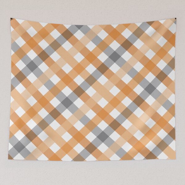 Item preview, Retro Orange Plaid Striped Pattern designed and sold by Sheepherder120.