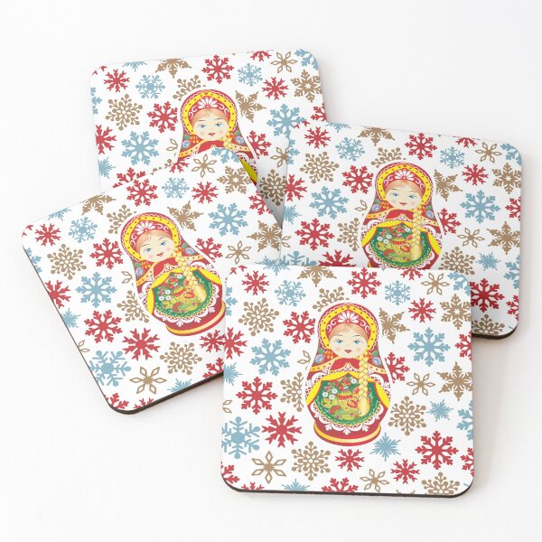 Item preview, Russian Nesting Doll Winter Snowflakes designed and sold by Maria Garcia.