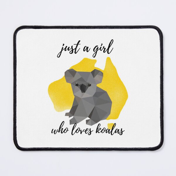 Item preview, Just a Girl who Loves Koalas In Vector Black designed and sold by OutofFocusShop.
