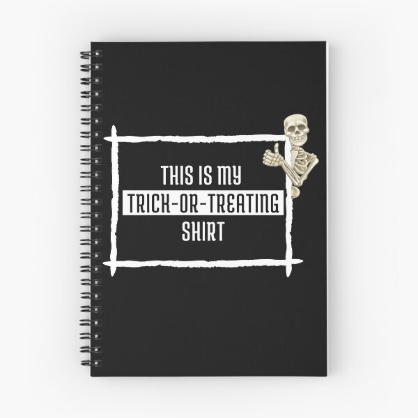 Item preview, Funny Skeleton Pointing at Trick or Treating Shirt for kids designed and sold by Click-Like.