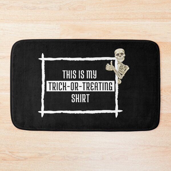 Item preview, Funny Skeleton Pointing at Trick or Treating Shirt for kids designed and sold by Click-Like.
