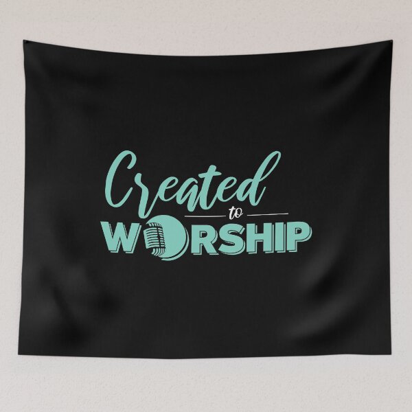 Item preview, Created to Worship, Christian Faith Art for Jesus Lovers and Church Choir Members designed and sold by Merchking1.