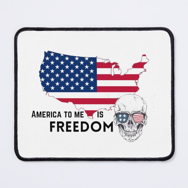 Item preview, American flag with skeleton head designed and sold by deejadesign.