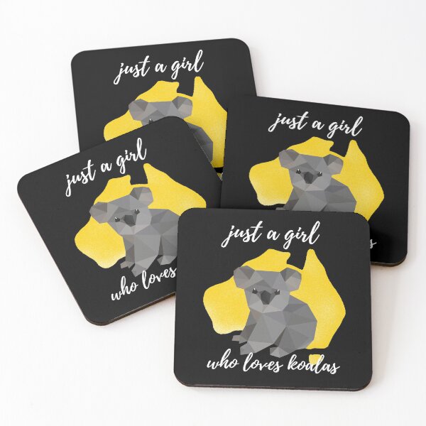 Item preview, Just a Girl who Loves Koalas In Vector White designed and sold by OutofFocusShop.