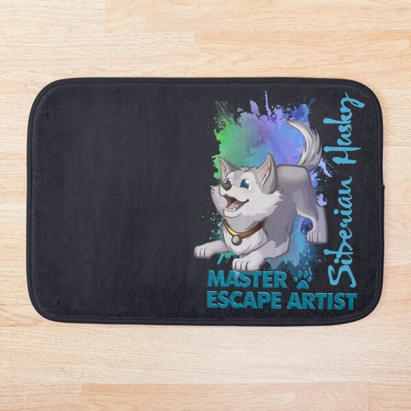 Artikelvorschau, Siberian Husky Dog w Job - The Master Escape Artist (Grau) entworfen und verkauft von Tazmaa.