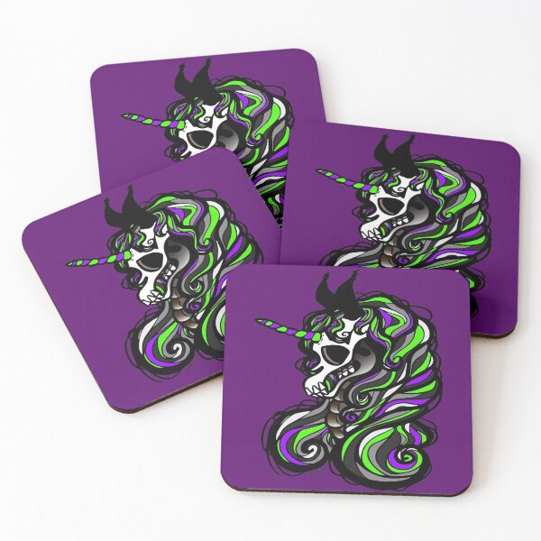 Item preview, Unicorn Skeleton (Purple and Green Version) designed and sold by JanGrackle.