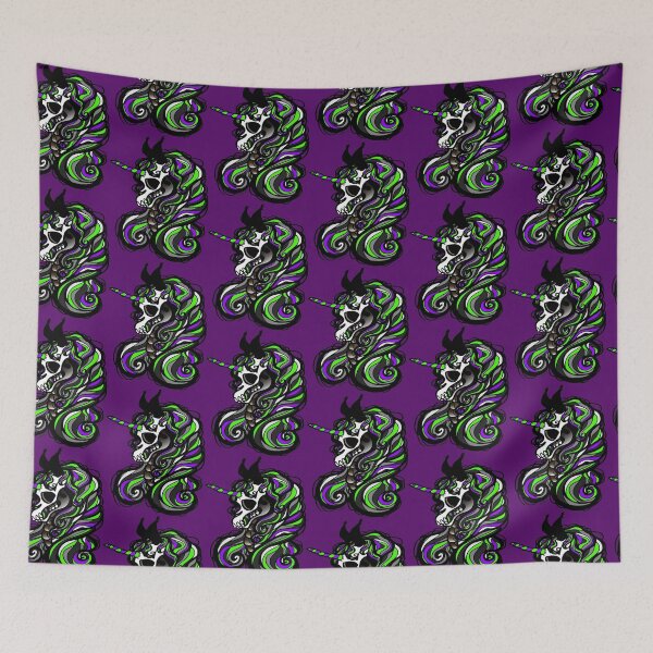 Item preview, Unicorn Skeleton (Purple and Green Version) designed and sold by JanGrackle.