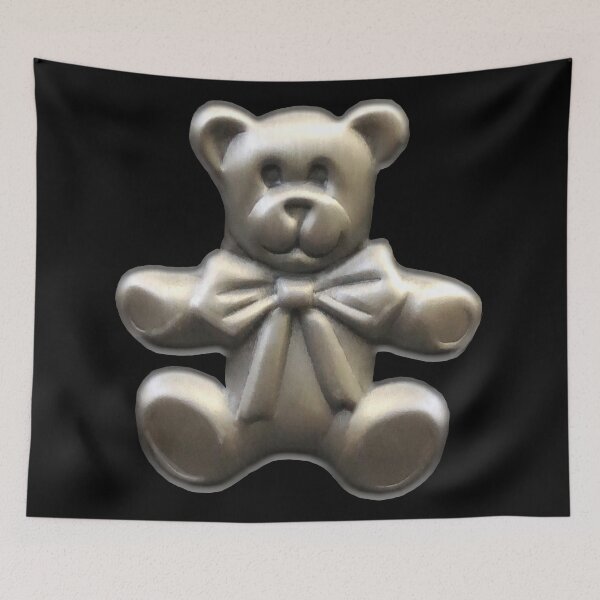 Item preview, Antiqued Silver Clay Teddy Bear designed and sold by janraydesigns.