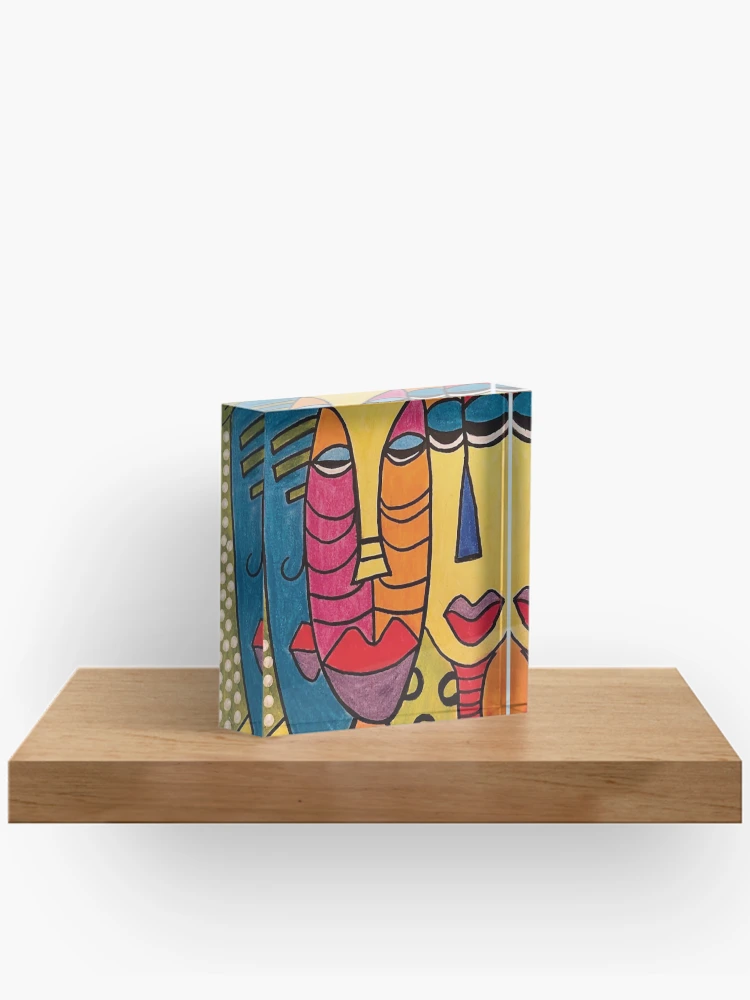 Thumbnail 2 of 5, Acrylic Block, African Reflection designed and sold by RandaRubyRed.