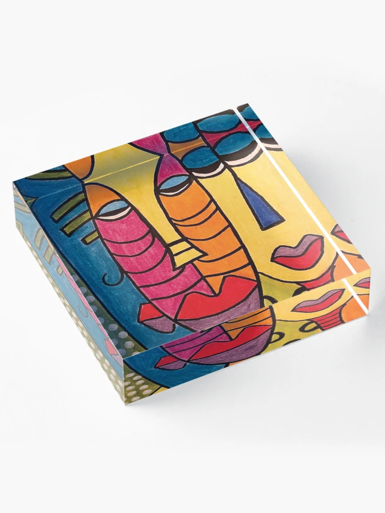 Thumbnail 4 of 5, Acrylic Block, African Reflection designed and sold by RandaRubyRed.