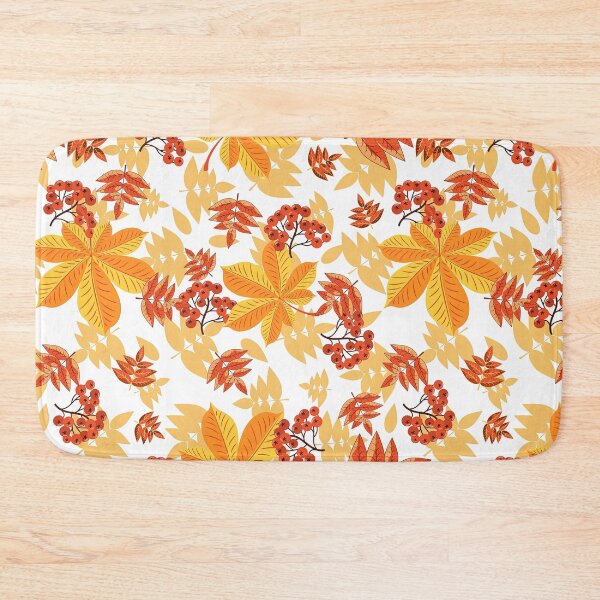 Item preview, Floral, Autumn Pattern With Red Berries, Orange Autumn Pattern, Autumn Pattern, Autumn, Orange, Floral, Pattern designed and sold by graphic-genie.