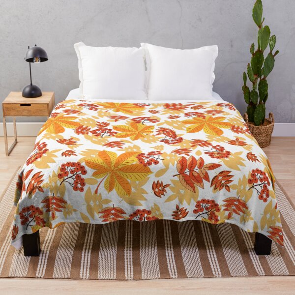 Item preview, Floral, Autumn Pattern With Red Berries, Orange Autumn Pattern, Autumn Pattern, Autumn, Orange, Floral, Pattern designed and sold by graphic-genie.