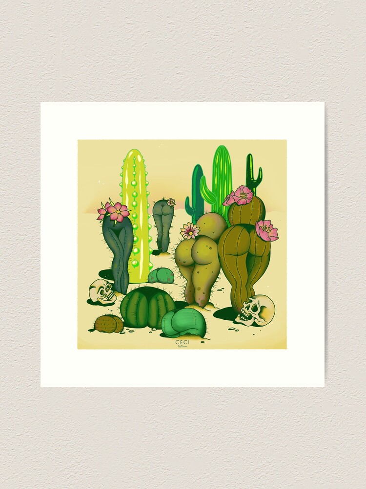 Alternate view of CactAss desert Art Print