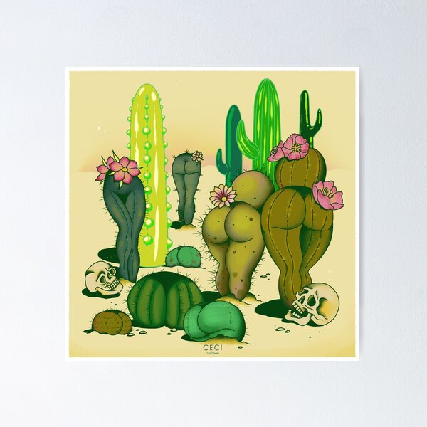 Item preview, CactAss desert designed and sold by Ceci Tattoos.