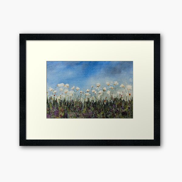 Field of flowers Framed Art Print