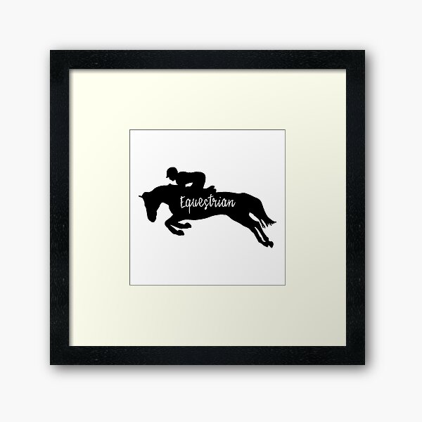 Equestrian Silhouette Framed Art Print