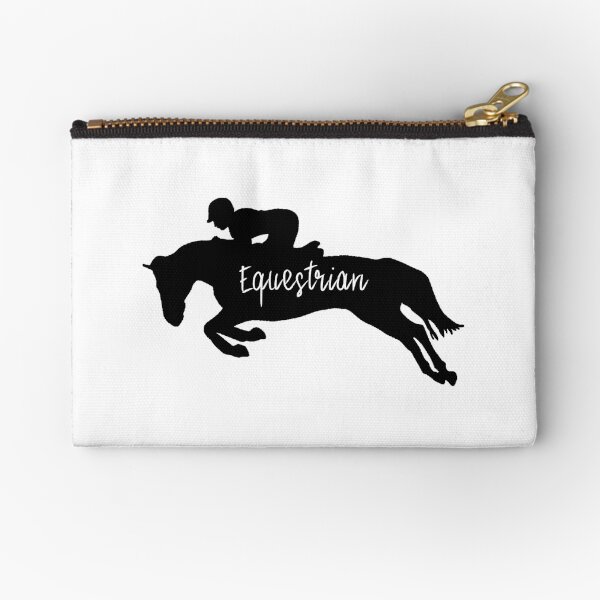 Equestrian Silhouette Zipper Pouch