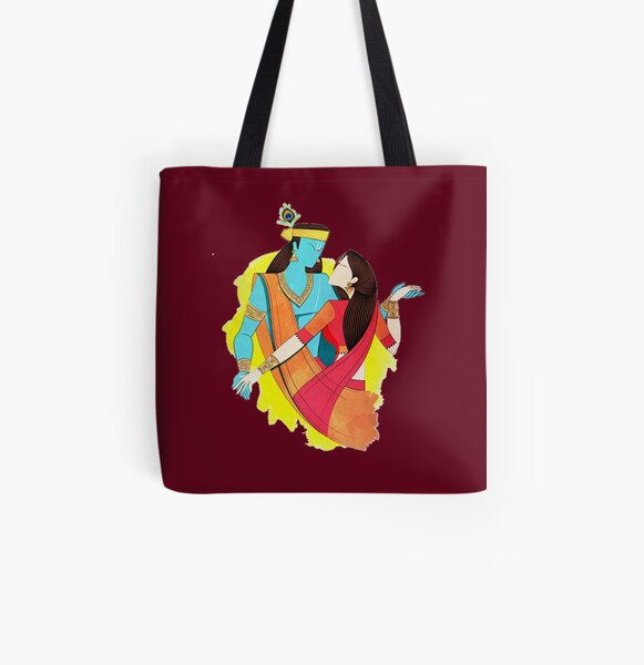 Love Is In The Air - Radha Krishna Tote Bag by Sivaraman - Pixels