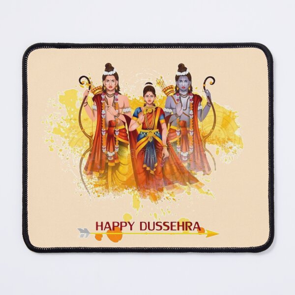 Item preview, Happy dusshera illustration with lord ram, sita, lakshman designed and sold by Sovik Goswami.