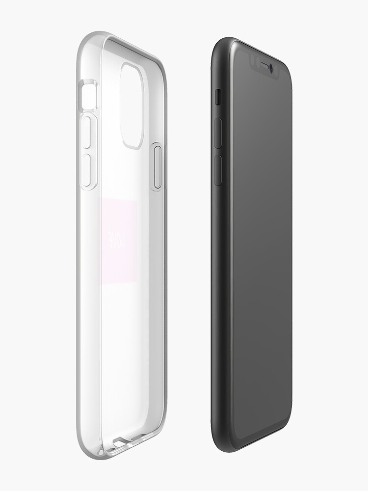 Coque iPhone « Amour - Blanc sur Rose clair », par CRNSM71