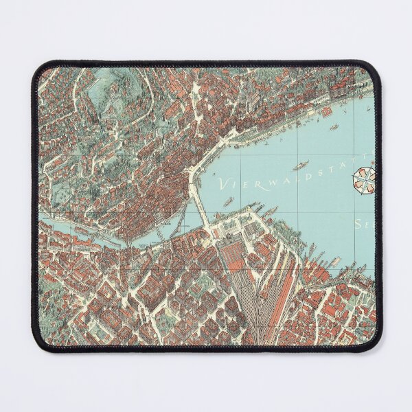 Item preview, Vintage Map of Lucerne, Switzerland designed and sold by Gin Neko.