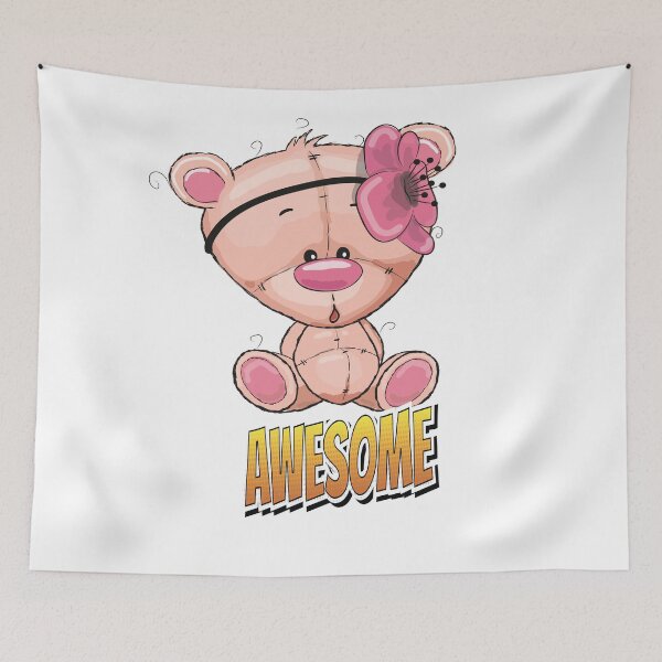 Item preview, Pink Bear Awesome Cute Kawaii Cartoon designed and sold by FiveNiches.