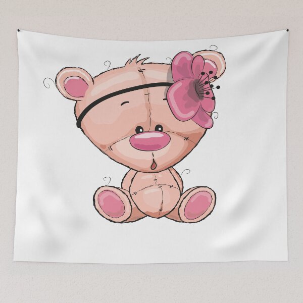 Item preview, Pink Bear Cute Kawaii Cartoon designed and sold by FiveNiches.