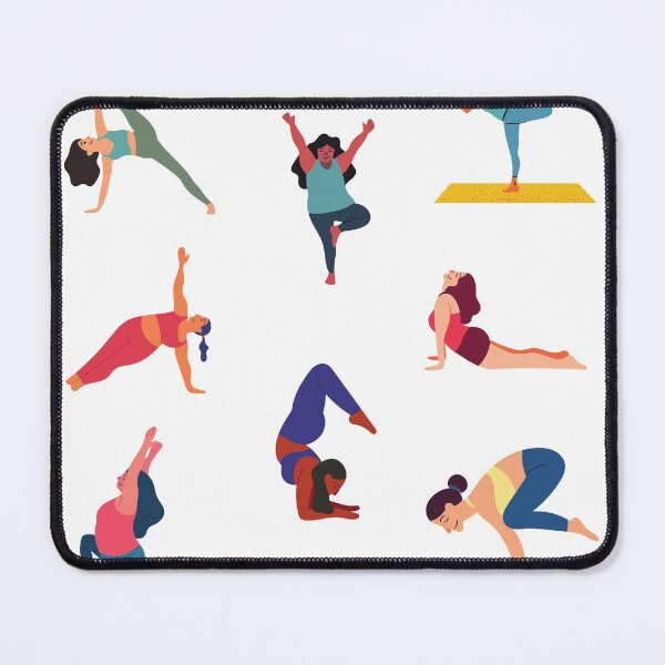Item preview, DIFFERENT YOGA STRETCHES COLORFUL WOMEN designed and sold by billionairebrnd.