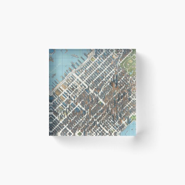 Item preview, Vintage Map of Manhattan New York City designed and sold by Gin  Neko.