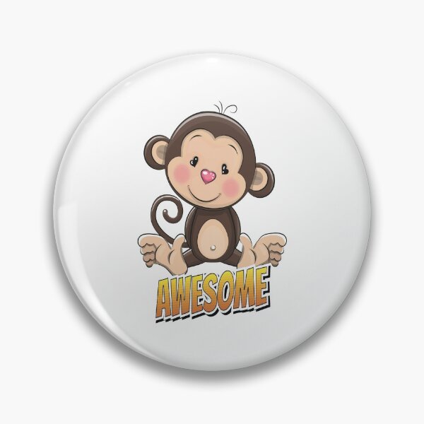 Item preview, Monkey Awesome Cute Kawaii Cartoon designed and sold by FiveNiches.