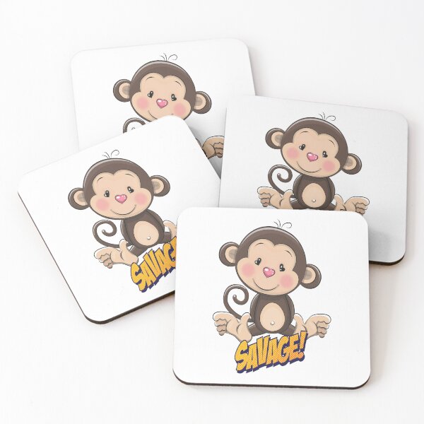 Item preview, Monkey Awesome Cute Kawaii Cartoon designed and sold by FiveNiches.