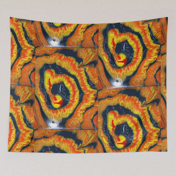 Item preview, Rings of yellow orange and black and red designed and sold by LittleBirdInk.