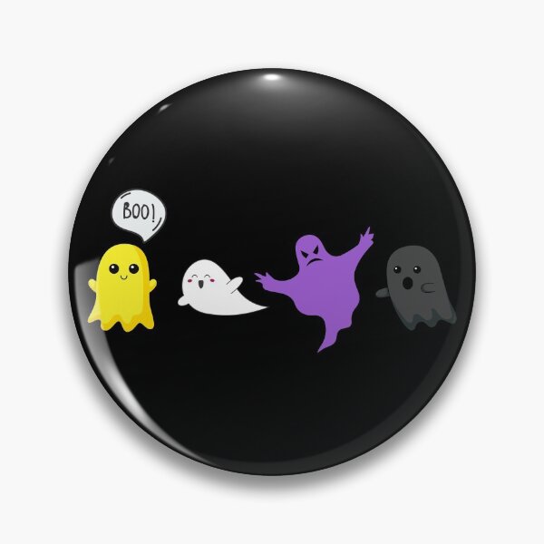 Item preview, Cute Halloween Ghosts. Nonbinary Pride designed and sold by Subtle Pride Shop.