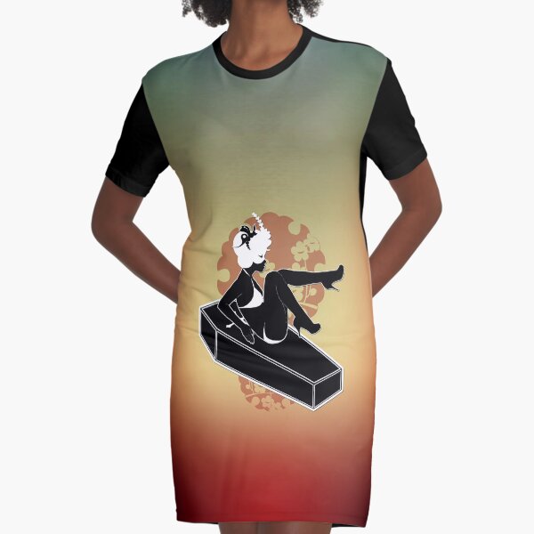 The Butterfly Circus Lenormand - Coffin Graphic T-Shirt Dress