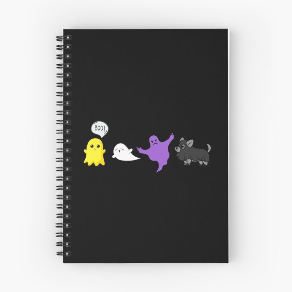 Item preview, Halloween Ghosts and Dog. Nonbinary Pride designed and sold by Subtle Pride Shop.