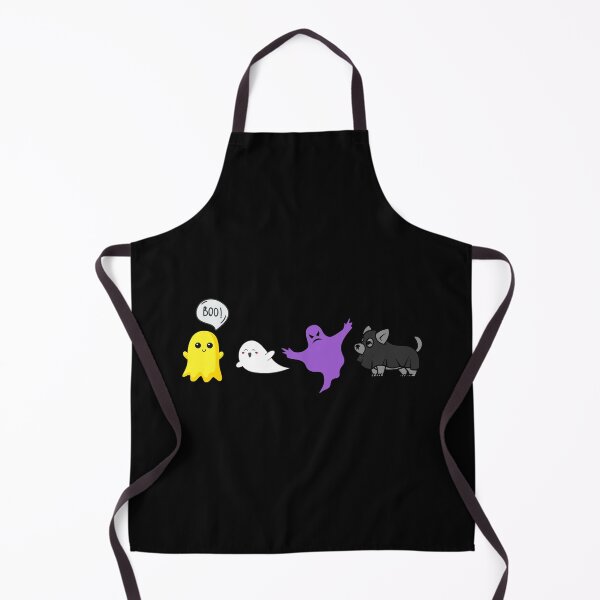 Item preview, Halloween Ghosts and Dog. Nonbinary Pride designed and sold by Subtle Pride Shop.