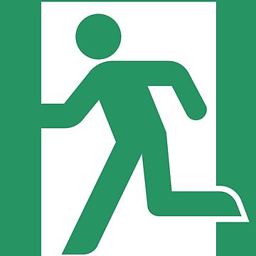 Artwork thumbnail, Exit Sign Running Man by dawgpoo