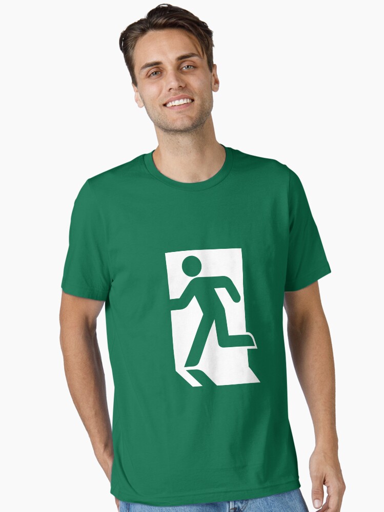Thumbnail 1 of 7, Essential T-Shirt, Exit Sign Running Man designed and sold by dawgpoo.