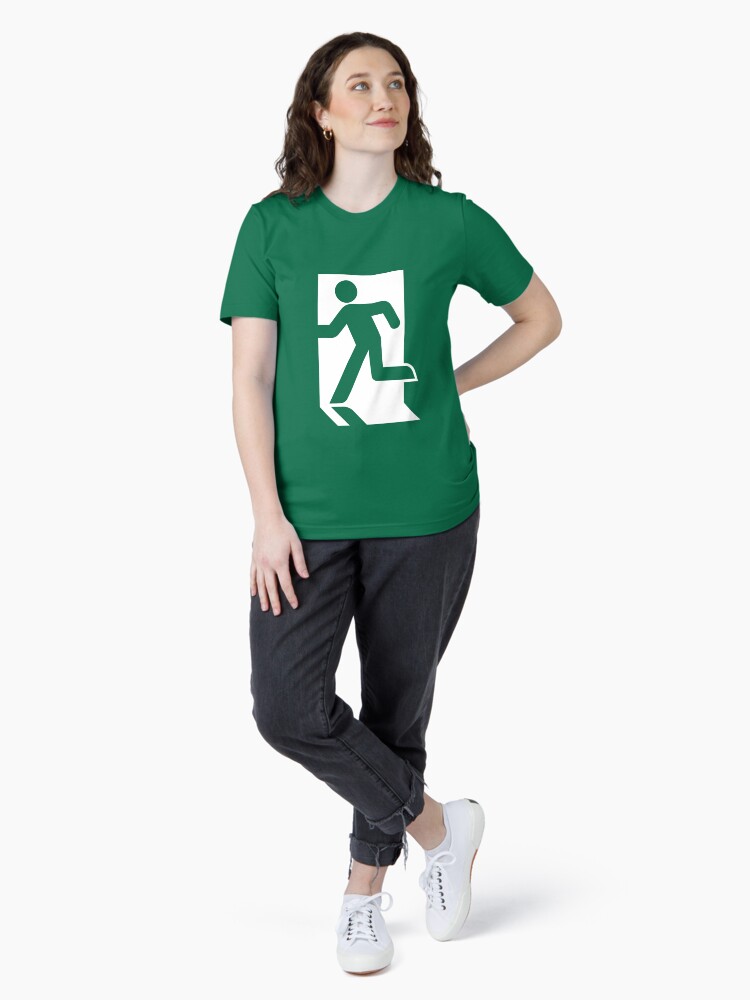 Thumbnail 4 of 7, Essential T-Shirt, Exit Sign Running Man designed and sold by dawgpoo.