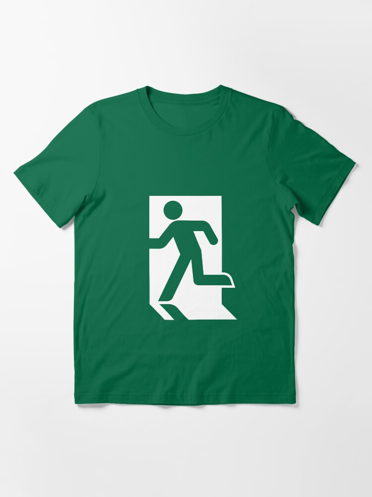 Thumbnail 3 of 7, Essential T-Shirt, Exit Sign Running Man designed and sold by dawgpoo.