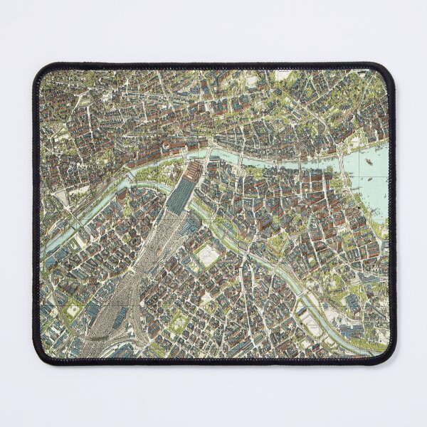 Item preview, Vintage Map of Zurich, Switzerland designed and sold by Gin  Neko.