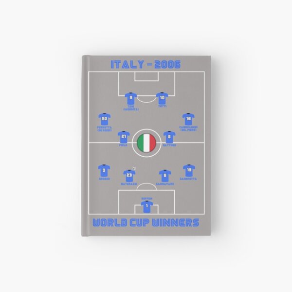 Équipe légendaire de la Coupe du monde d'Italie 2006 - Wear Football / Soccer History Carnet cartonné