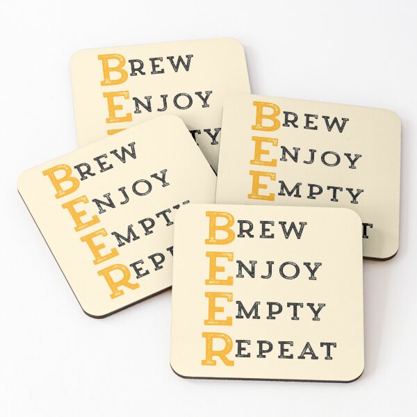 Item preview, BEER brewmaster brew enjoy empty repeat designed and sold by champagnemoment.