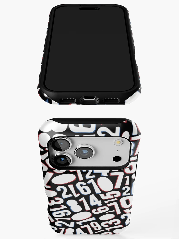 Thumbnail 3 of 4, iPhone Case, Numbers Pattern designed and sold by SPF14.