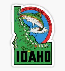 Idaho ID State Vintage Travel Fishing Decal Sticker